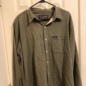 Abercrombie + Fitch Men's Green Flannel Shirt